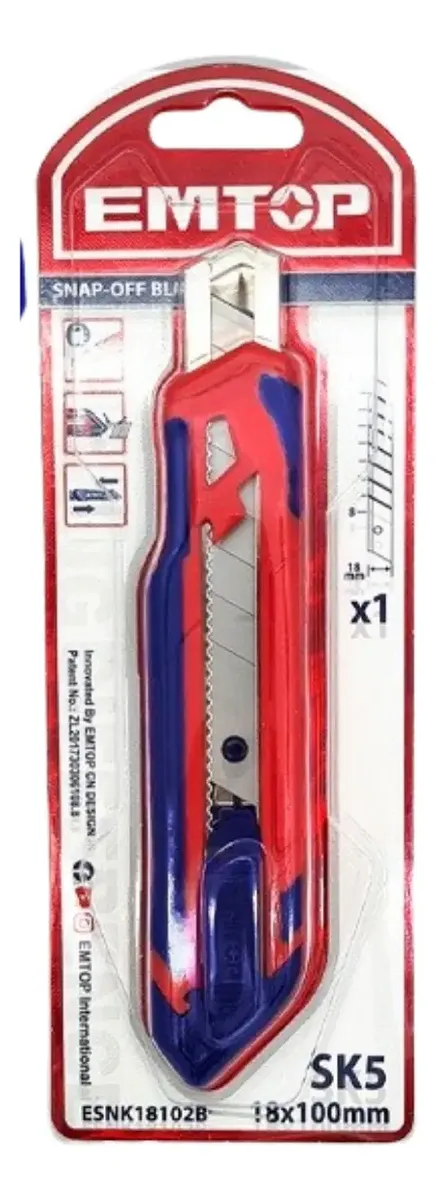 ESNK18102B - ESTILETE EMBORRACHADO SK5 18MM - EMTOP